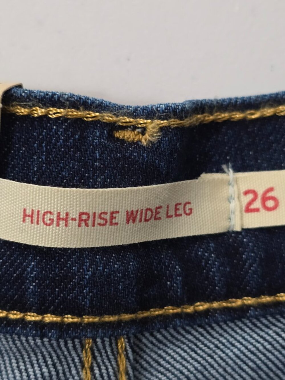 Levi's High Rise Wide Leg Ankle Jeans 26 Dark Wash NWT - Picture 3 of 8